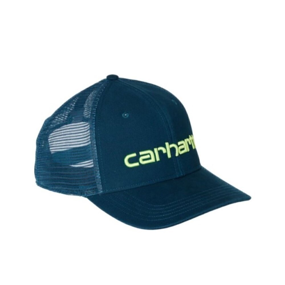 Carhartt 101195  Dunmore Ball Cap Canvas Mesh Back Logo Baseball Night Blue
